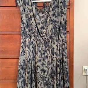 Green/Black cheetah print dress